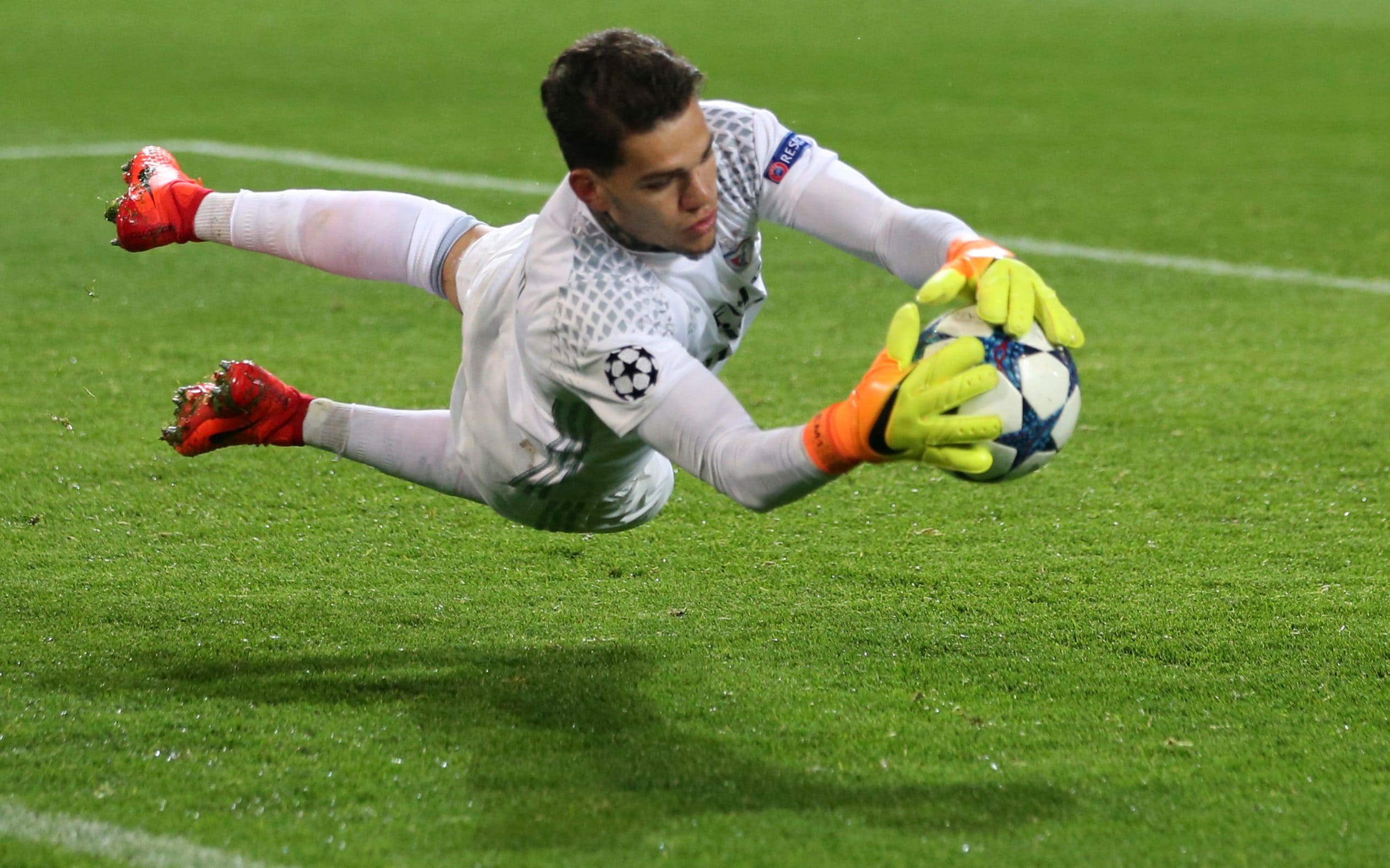 Man City's Ederson, back when he used to have to make saves.